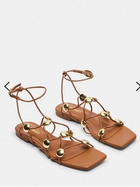 Steve Madden Tides  Strappy Sandal Cognac Size 8.5 NWOB